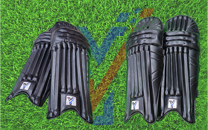 Black Cricket Batting Leg Pads for Adults