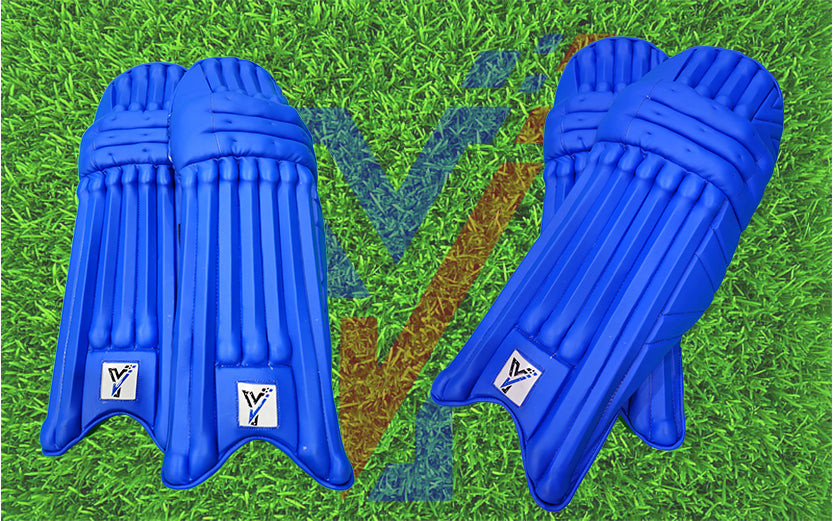 Blue Cricket Batting Leg Pads for Adults